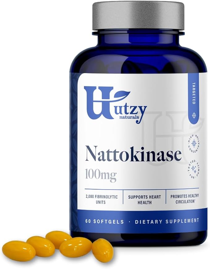 Nattokinase | 2000 FU per Serving from Japanese Natto | for Cardiovascular and Circulatory Support | 60 Softgels