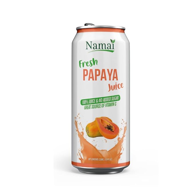 Namai 100% All Natural Pure Papaya Juice, No Added Sugar, No Preservatives, Pack of 24