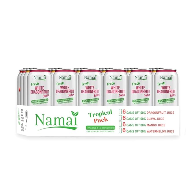 Namai 100% All Natural Pure Juice Tropical Pack, No Added Sugar, No Preservatives, Pack of 24