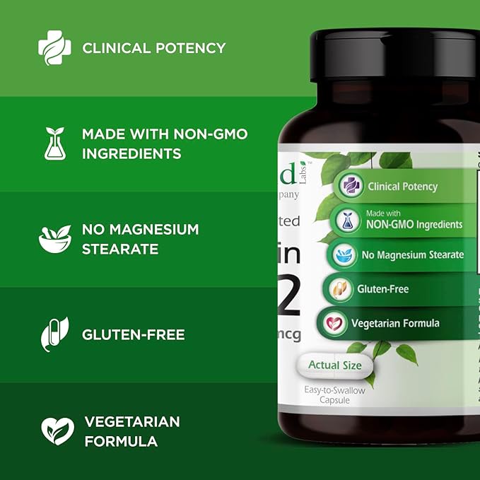 EMERALD LABS Vitamin D3+K2 - Vitamin D & VitalDelta MK-7 for Bone Health & Heart Support* - Vegetarian, Gluten-Free, Clinical Potency - 60 Vegetable Capsules