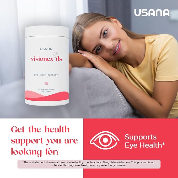 USANA Visionex DS with Lutein Zeaxanthin for Advanced Eye Health and Vision Support* - 28 Tablets - 28 Day Supply