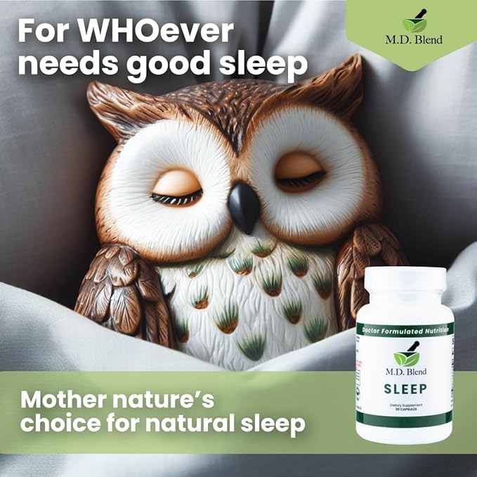 Sleep - Natural Supplement with L-Theanine, Ashwagandha, Magnesium, Valerian Root, Melatonin - Non-Habit Forming Formula for Deep Sleep & Rejuvenating Rest - 60 Capsules