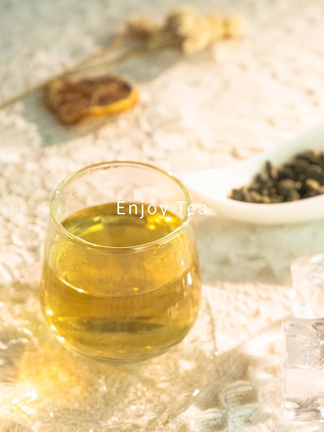 TeeLux Ginseng Oolong Tea, Premium Oolong Tea Loose Leaf, High Mountain Ren Shen Tea, Natural Ginseng Tea, Roasted & Honey Aroma