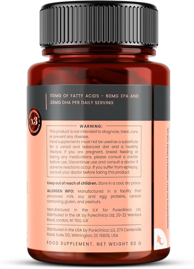 Ultra Pure Superba Krill Oil 500mg x 120 Capsules - Sourced in The Unpolluted Waters of Antarctic Providing a Rich Supply of Astaxanthin, Omega 3 and Vitamin D