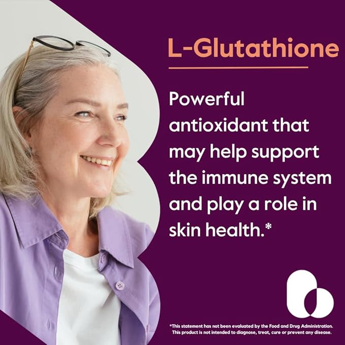 BESTVITE L-Glutathione 500mg (60 Vegetarian Capsules) - No Stearates - Vegan - Non GMO - Gluten Free