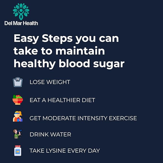 Max-LyZinC | L-Lysine 1100 mg + Zinc 6 mg + Vitamin C 100 mg - 3-in-1 Supplement for Maintaining Blood Sugar Already in The Healthy Range - One-Scoop-Per Day Powder