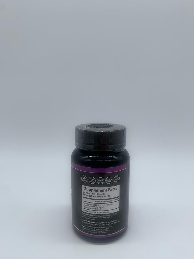 Nattokinase Supplement Capsules - 5000 FU - Enzymes from Pure Japanese Natto Extract, Heart and Immune Support