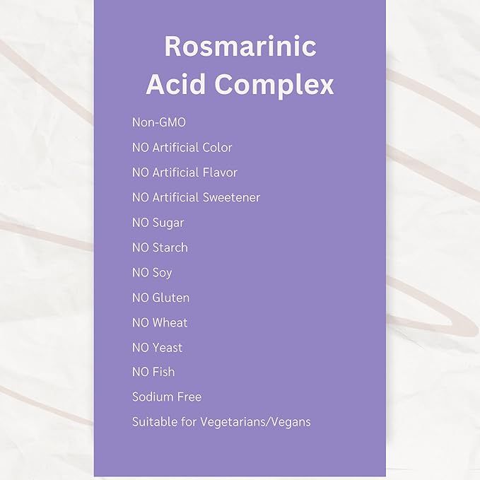LifeLink Rosmarinic Acid Complex | 120 Capsules | Vegan, Non-GMO, Gluten Free | Antioxidant, Anti-Aging | Made in The USA