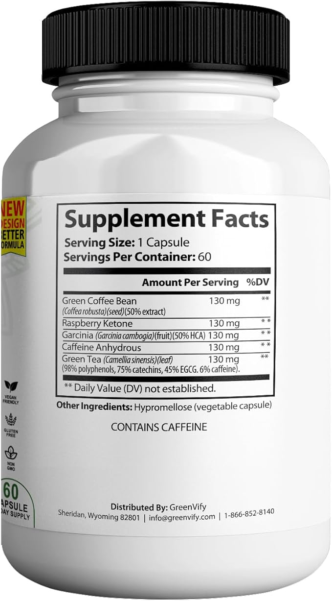 Nicoya PuraTea Max Green Tea Extract & Green Coffee Bean for Metabolism Support, Natural Energy Boost, Antioxidant-Rich Supplement – 60 Capsules