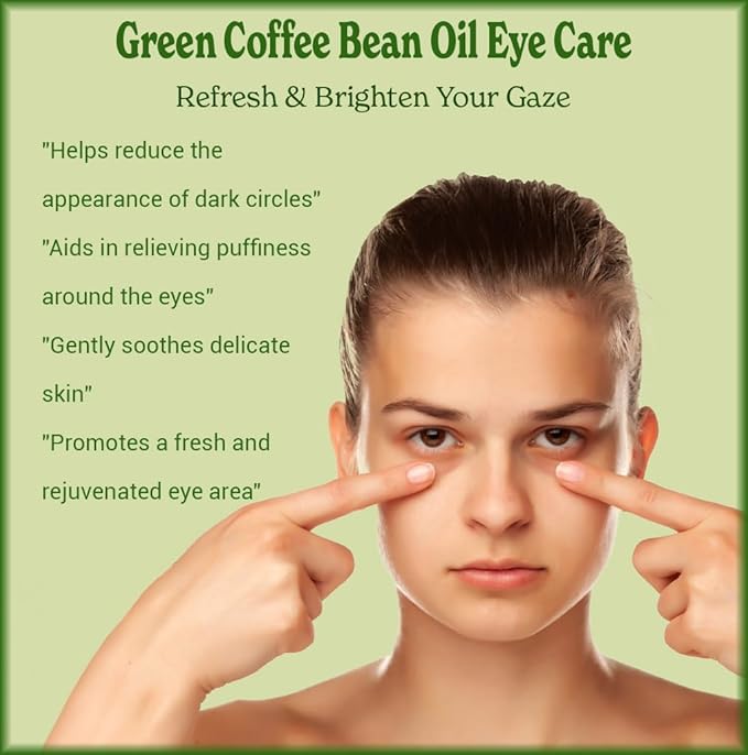 Natural Born Oils Green Coffee Bean Oil, 8oz, Organic, Cold-Pressed, Nutrient-Rich, Skin Elasticity Booster, Hair Nourisher