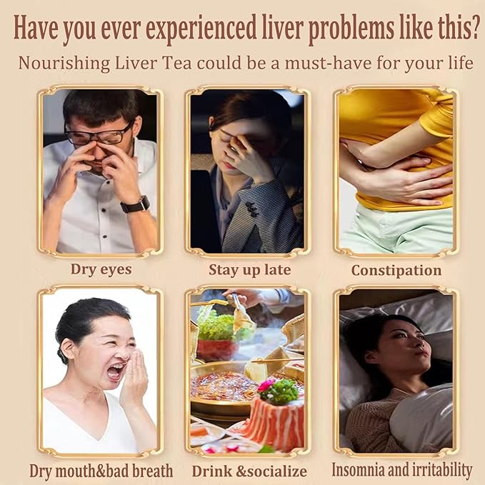 Nourishing Liver Tea,Daily Liver Nourishing Tea with 18 Different Herbs for Healthy Liver (1 Box 30 Bags)
