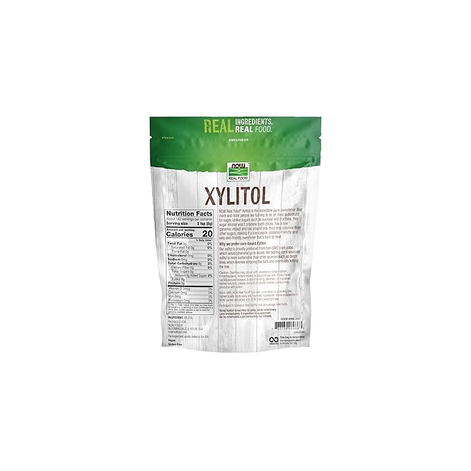 NOW Foods, Xylitol, Pure with No Added Ingredients, Keto-Friendly, Low Glycemic Impact, Low Calorie, 2.5-Pound (Packaging May Vary)