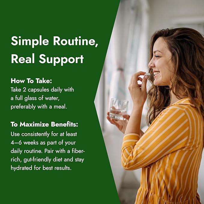 IBS Clear™ - 100% Natural IBS Relief with Vitamin D, Psyllium Husk,, Fennel - 360 Capsules - 2 Bottle