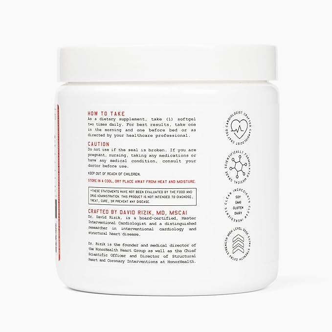 High Level Science CoQ10, Omega-3, Vitamin E, Cardiologist Formulated for Heart + Body + Mind Health, DHA/EPA, Antioxidant for Energy, Superior Bioavailable Fish Oil, Gluten Free, 60 Softgels - 2 Pack