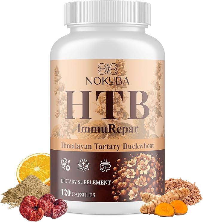 Himalayan Tartary Buckwheat Supplement with Quercetin, Zinc, Rutin, Vitamin C, D, Curcumin for Immune Support & Antioxidant & Gut Health - 120 Vegan Capsules