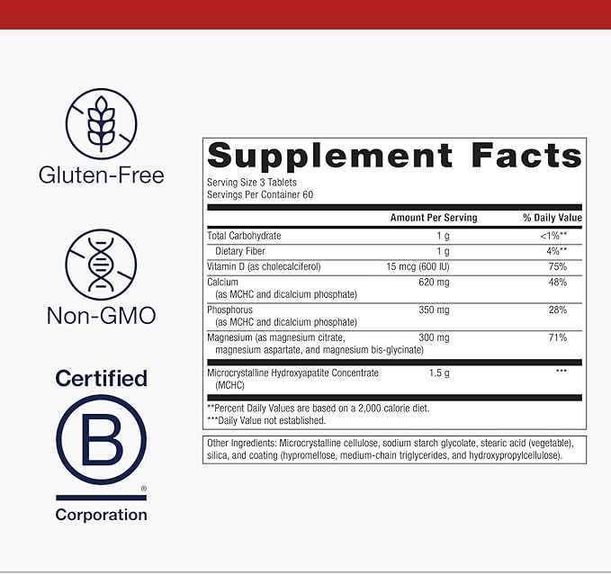 Metagenics Bone Builder with Magnesium - Bone Support Supplement* - Comprehensive Mineral Support* - With Calcium, Vitamin D & Magnesium - Non-GMO - Gluten-Free - 180 Tablets