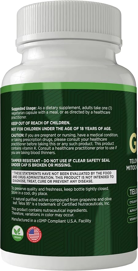 Genesis Telomere Length Supplement – Anti-Aging Formula, Telomere Lengthening Supplements with Astragalus & Vitamins, Supports NAD Pathways, DNA Integrity and Cellular Health