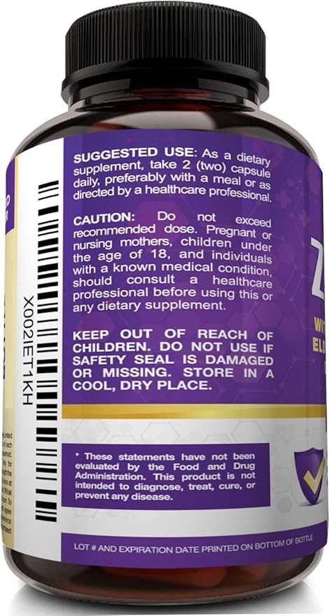 NutriFlair Zinc 50mg - with Vitamin C, Elderberry, Echinacea Purpurea Extract, Zinc Oxide - Compare with picolinate, Citrate, Oxide - Complete Immune Support Formula Pills with 4 Immune Defense