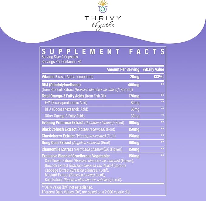 Liposomal DIM Supplement - 1500 mg Women DIM Supplement - Estrogen Supplements Contain Vitamin E, Evening Primrose, Black Cohosh, Omega-3 Fatty Acids
