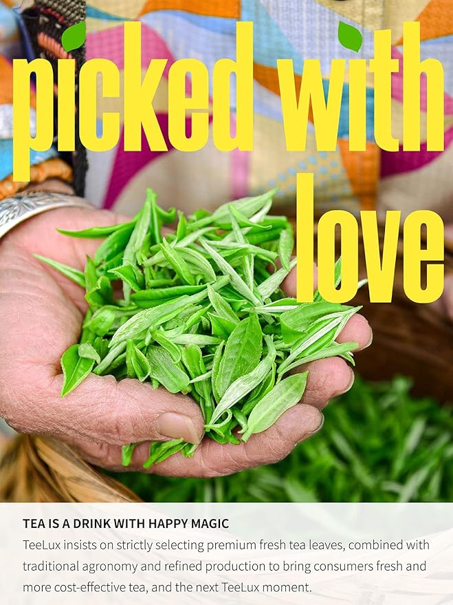 TeeLux Ginseng Oolong Tea, Premium Oolong Tea Loose Leaf, High Mountain Ren Shen Tea, Natural Ginseng Tea, Roasted & Honey Aroma