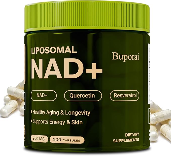 NAD Supplement 900mg with Resveratrol & Quercetin, NAD Supplement for Anti-Aging, Cellular Energy & Repair-100 Capsules
