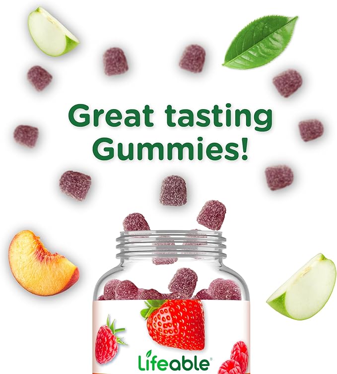 Lifeable Vitamin E Gummies | 400 IU | Great Tasting Vitamin E Supplements | Skin, Eye Health and Immune Function Support | VIT E for Adults, Men, Women | 90 Gummies