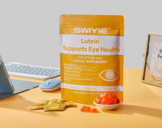 Lutein Gummies – Eye Vitamin and Mineral Supplement with 20mg Lutein & 4mg Zeaxanthin – Gummy Vitamins for Eye Health Support – Naturally Flavored, 60 Gummies