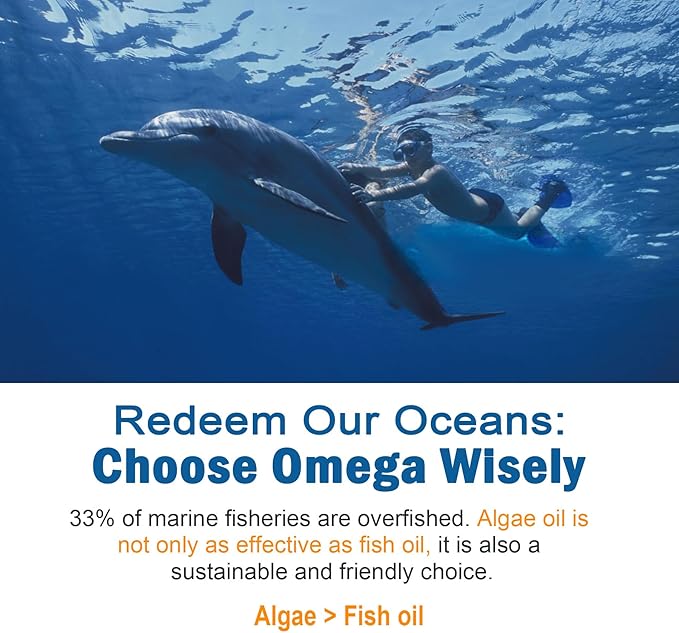 Vegan Omega-3 Gummies 1280mg + COQ10+ Vitamin D3 K2 (MK7), Omega 3 Fish Oil Alternative for Adults w/EPA 600mg & DHA 400mg & MCT Oil, No Fish Taste from Marine Algae, for Brain, Eye, Immunity, 2 Pack