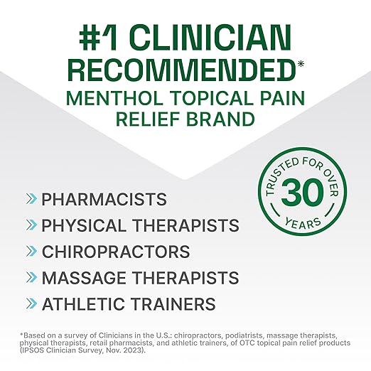 Biofreeze Professional Pain Relief Roll On for Knee, Neck, Hip, Joint, & Shoulder, Simple Backache Pain Reliever, Sore Muscle Relief, Roll-On Menthol Gel 3 Fl Oz (Pack of 2)