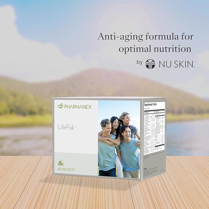 Nu Skin LifePak Advanced Nutritional Supplement for Adults | 60 Daily Packets | Aging, Digestive, and Gut Health Formula with Essential Vitamins, Minerals, and Phytonutrients