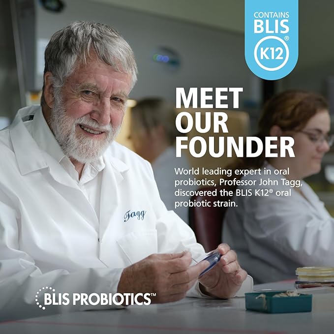 BLIS UltraBLIS Probiotic Immune Support Supplement-Powerful Combination of Gut & Oral Probiotics for Daily Immunity Support, Scientifically Tested Bacterial Strains Includes K12. 40 Lozenges.