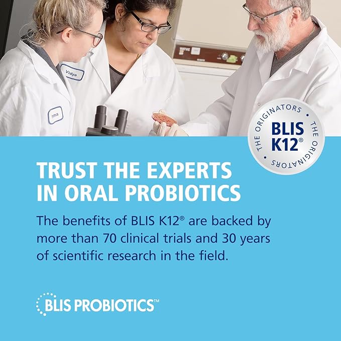 BLIS UltraBLIS Probiotic Immune Support Supplement-Powerful Combination of Gut & Oral Probiotics for Daily Immunity Support, Scientifically Tested Bacterial Strains Includes K12. 40 Lozenges.