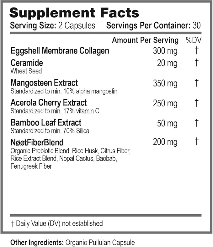 VeCoGlow Premium Vegetarian Collagen for Women & Men (Pills) with Vitamin C - Multi Collagen Peptides (Types I, V & X) Eggshell Membrane Supplements for Smooth, Firm and Glowing Skin