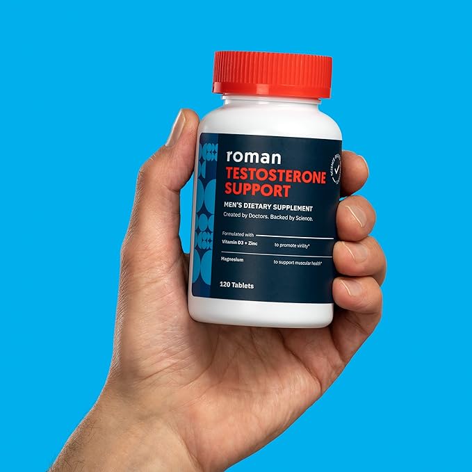 Ro Testosterone Support | Daily Nutritional Supplement with Ashwagandha & Magnesium | (120 Tablets)