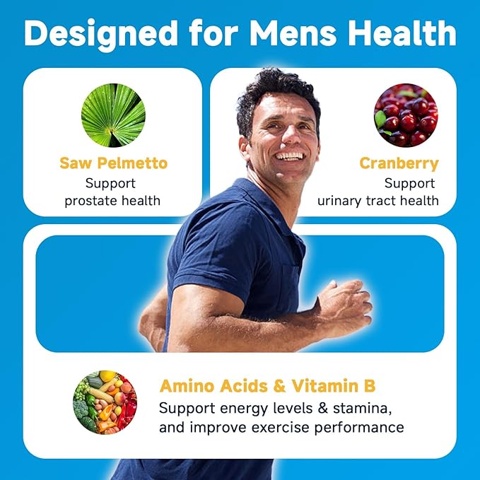 NATURE TARGET Probiotics for Men, 100 Billion CFUs Probiotics for Digestive Health with Enzymes & Prebiotics, 180 Veg Capsules, Mens Probiotic for Gut & Bloating, with Saw Palmetto for Prostate Health