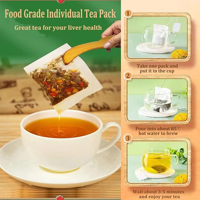 Nourishing Liver Tea,Daily Liver Nourishing Tea with 18 Different Herbs for Healthy Liver (3 Boxes 90 Bags)
