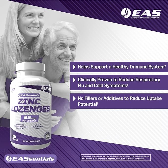 Zinc Lozenges | Highly Absorbable with No Fillers or Additives | Supports Immune Function | Gluten Free, Non GMO | 100 Lozenges (Orange Flavor)