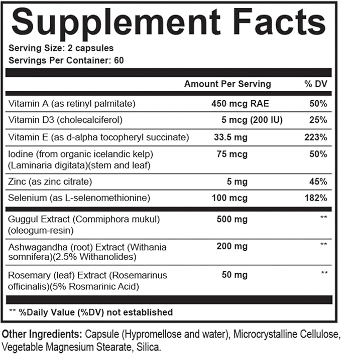 Dr. Westin Childs - T3 Conversion Booster - Thyroid Support for Women with Hypothyroidism & Hashimoto’s - Iodine, Ashwagandha, Guggul Extract, Selenium & Zinc Complex - 60 Servings
