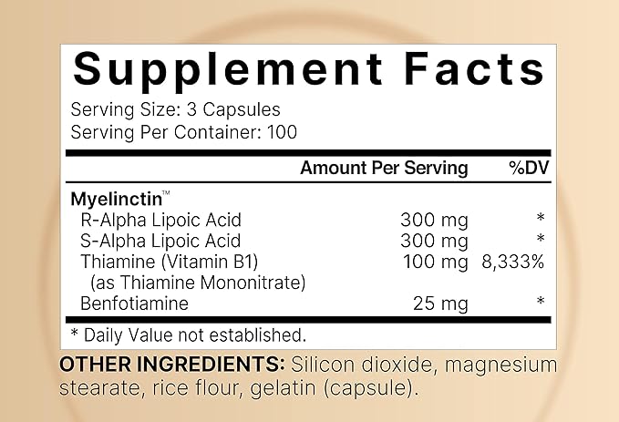 NatureBell Alpha Lipoic Acid Complex, 600mg, 300 Capsules | 4-in-1 Myelinctin Formula with R-ALA, S-ALA, Thiamine & Benfotiamine | High Absorption & Antioxidant Support | Non-GMO, Gluten-Free
