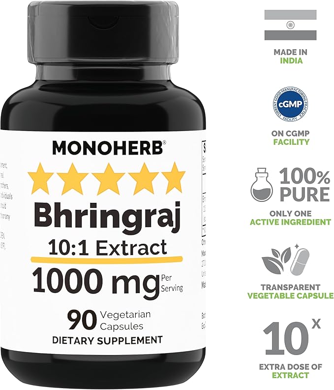 Bhringraj Extract 1000 mg - 90 Vegetarian Capsules