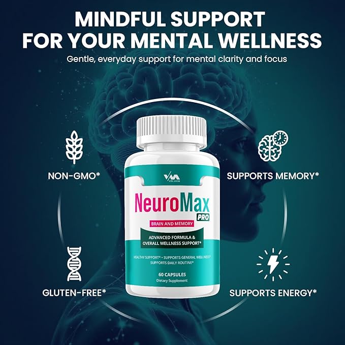 Neuro Max Pro Supplement Capsules – NeuroMax Pro Nootropics Pills, Function Support and Reviews, 60 Capsules