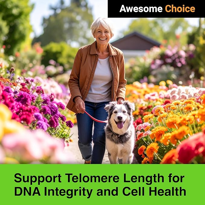 Genesis Telomere Length Supplement – Anti-Aging Formula, Telomere Lengthening Supplements with Astragalus & Vitamins, Supports NAD Pathways, DNA Integrity and Cellular Health