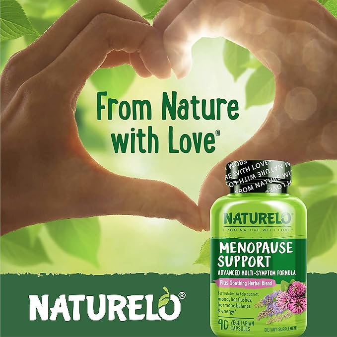 NATURELO Menopause Supplements for Women, Herbal Blend with Black Cohosh for Menopause Hot Flashes Advanced Estrogen Multi-Symptom Formula 90 Capsules (Pack of 2)