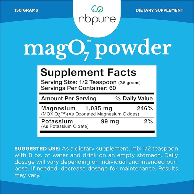 nbpure Mag O7 Oxygen Detox Cleanse Powder, 150 Gram