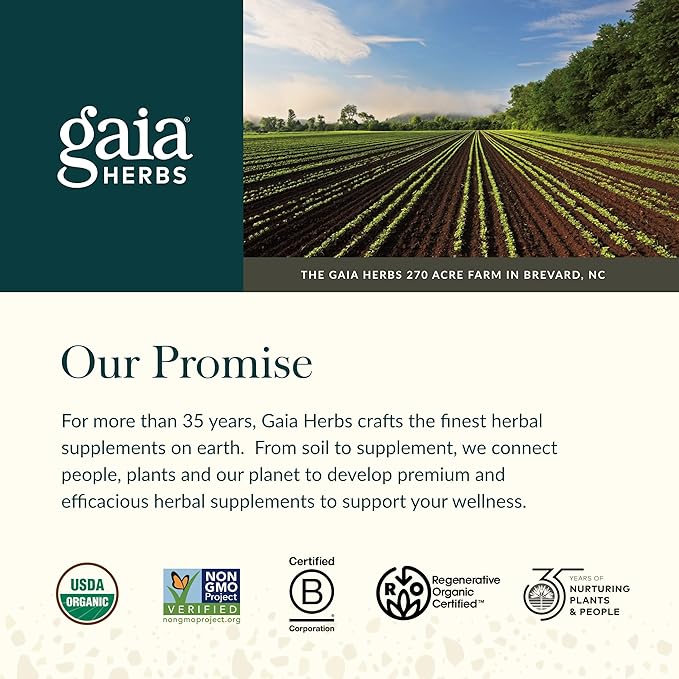 Gaia Herbs Organic Sleep Gummies, Sleep Support, Ashwagandha, Organic Reishi Mushroom, Passionflower, USDA Certified Organic, Non-GMO, Gluten Free, Vegan, 40 Count