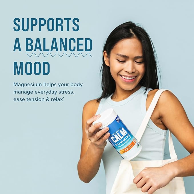 Natural Vitality Calm, Magnesium Citrate Supplement, Stress Relief Gummies, Supports a Healthy Response to Stress, Gluten Free, Vegan, Orange, 240 Gummies