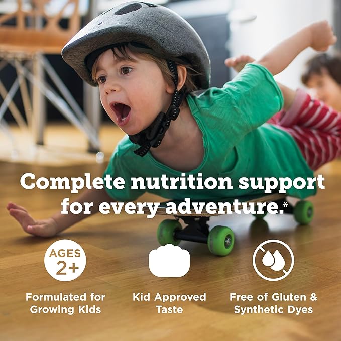 Hyland's Kids Multivitamin + Brain & Eye Health, Sugar Free Natural Mixed Berry Flavored Gummies with Choline, Lutein & Omegas, 60ct Bottle