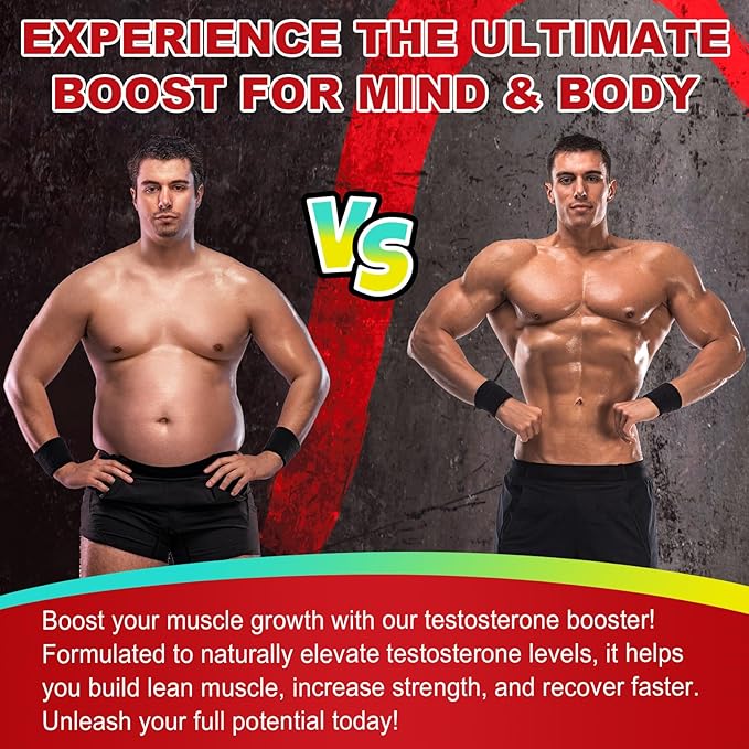 Testosterone Supplement for Men - Testosterone Booster for Men, 4X Strength Male Enhancing Supplement with Turkesterone, Zinc, Ashwagandha, Maca Root for Workout, Muscle Builder, Energy - 60 Capsules