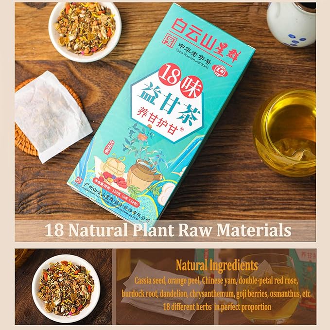 Nourishing Liver Tea,Daily Liver Nourishing Tea with 18 Different Herbs for Healthy Liver (1 Box 30 Bags)