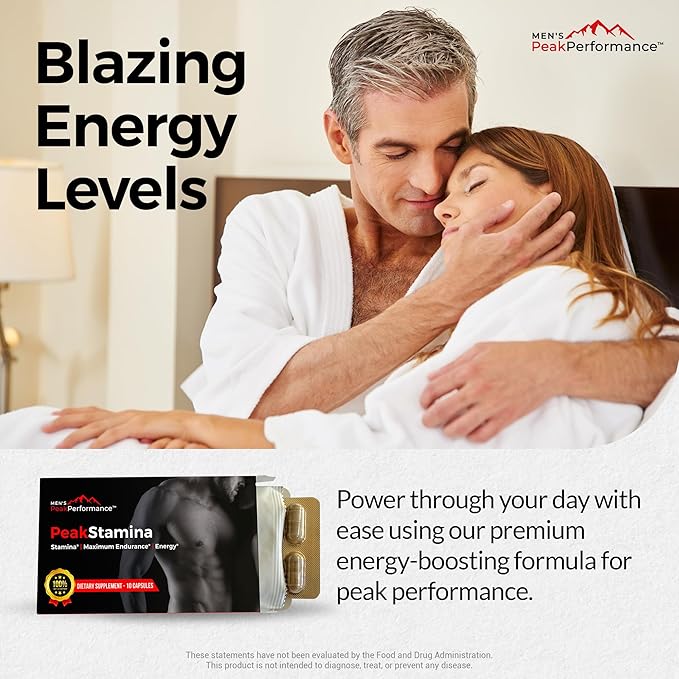 Male Maximizer Supplement - Energy, Endurance & Stamina Support for Peak Performance with Horny Goat Weed, Ashwagandha, Tongkat Ali & Maca - 10pk Capsules